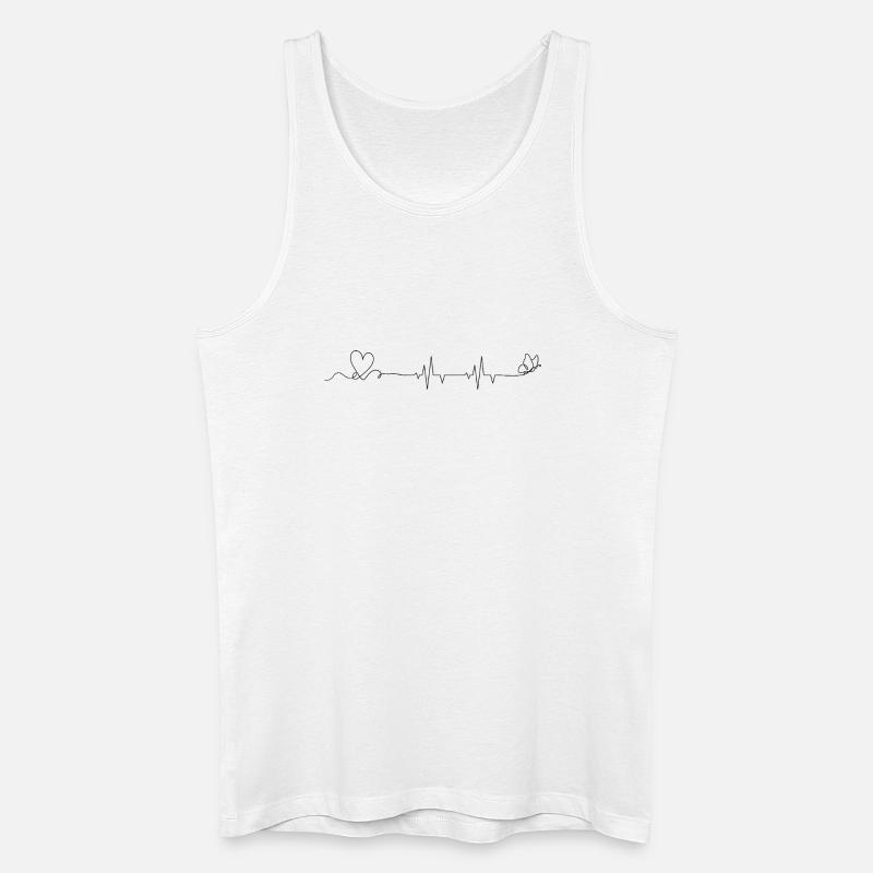 Erforderliche Designdetails - Männer Bio Tank Top - Weiß