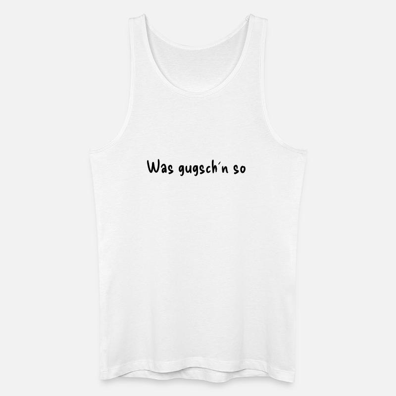 Was gugsch´n so - Männer Bio Tank Top - Weiß