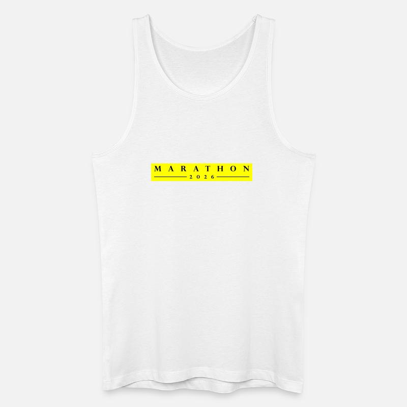 Marathon 2026 - Männer Bio Tank Top - Weiß