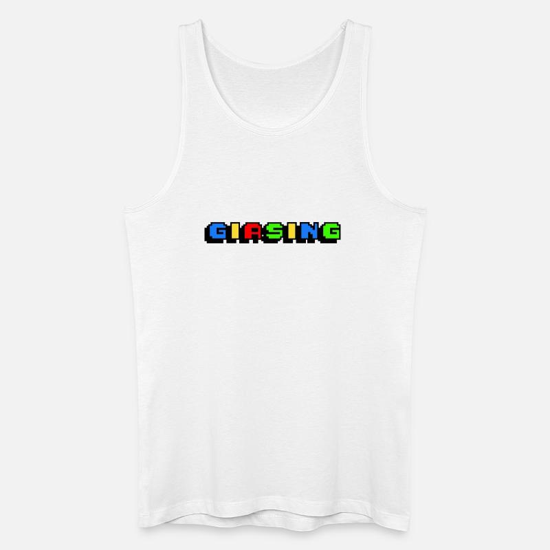 Giasing Pixel Giesing München 089 Minga - Männer Bio Tank Top - Weiß