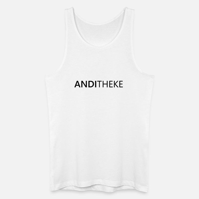 AndiTheke – Witziges Geschenk Andreas, Andi & Andy - Männer Bio Tank Top - Weiß