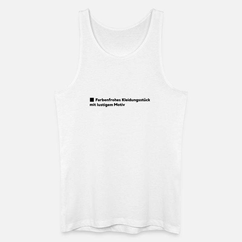 Farbenfrohe Kleidung - Männer Bio Tank Top - Weiß