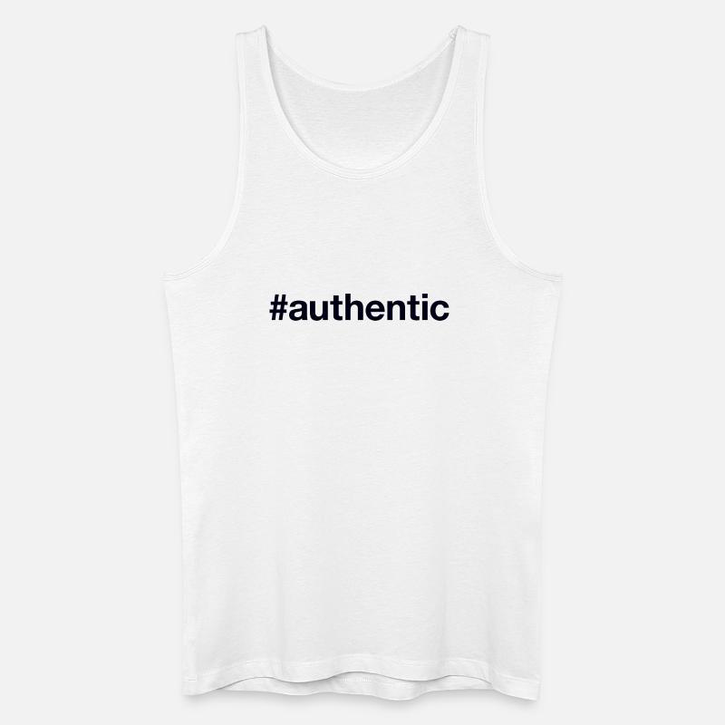 AUTHENTIC authentisch echt - Männer Bio Tank Top - Weiß