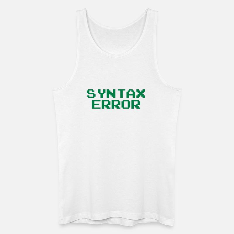 Syntax Error - Débardeur bio Homme - blanc