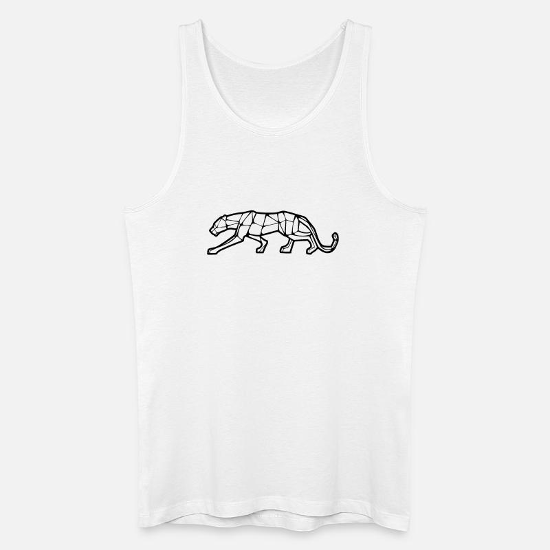 Geometrisches Design des Panthers - Männer Bio Tank Top - Weiß