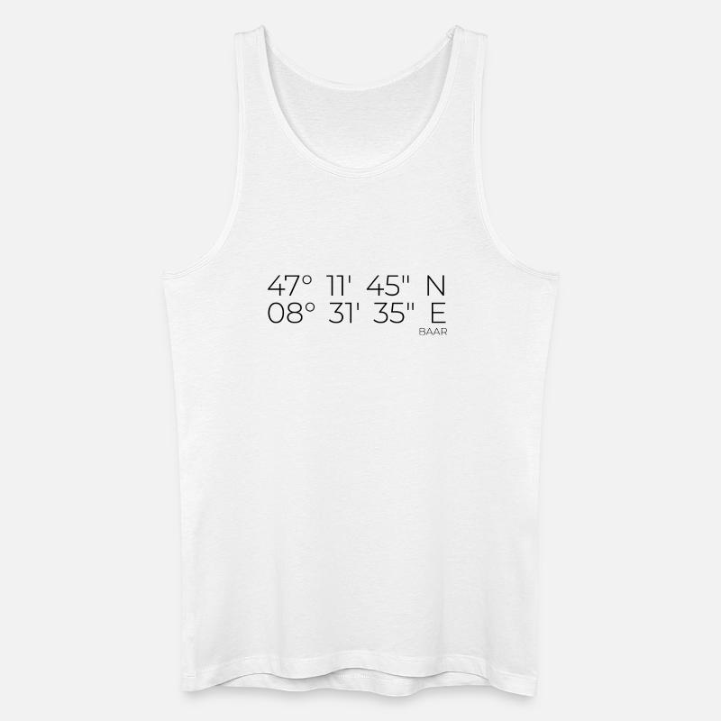 Koordinaten Baar - Männer Bio Tank Top - Weiß