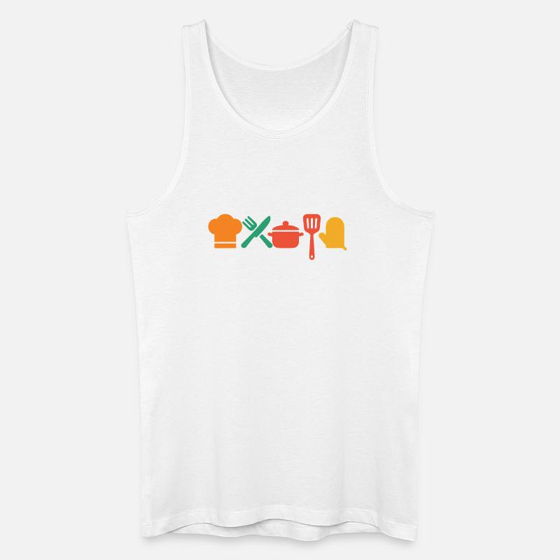 Küchenzauber – Kochen & Genießen mit Stil - Männer Bio Tank Top - Weiß