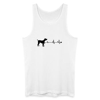 Hund - Männer Bio Tank Top - Weiß - Vorne