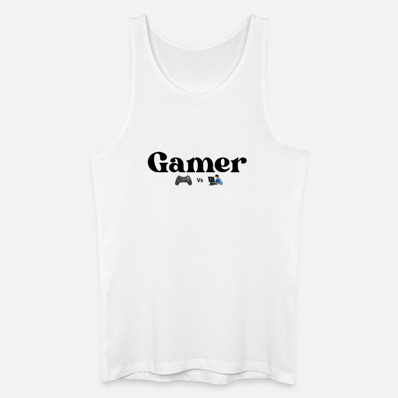 Controller VS PC - Männer Bio Tank Top - Weiß
