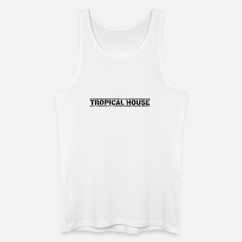 Tropical House - Männer Bio Tank Top - Weiß