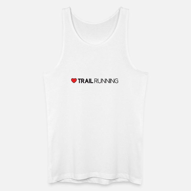 Ich liebe Trailrunning - Männer Bio Tank Top - Weiß