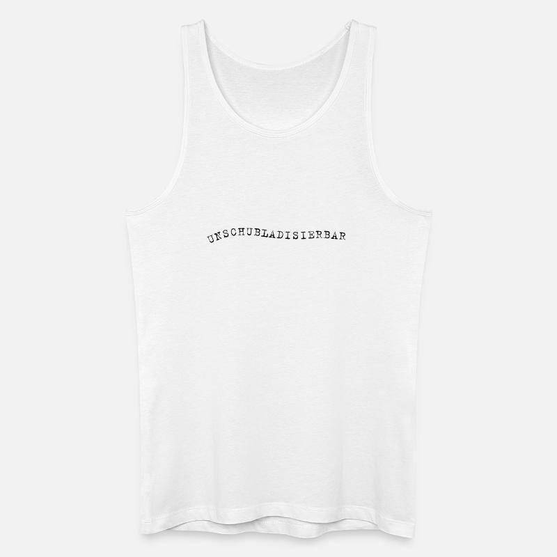 Unschubladisbar – Expression autodérisoire - Débardeur bio Homme - blanc