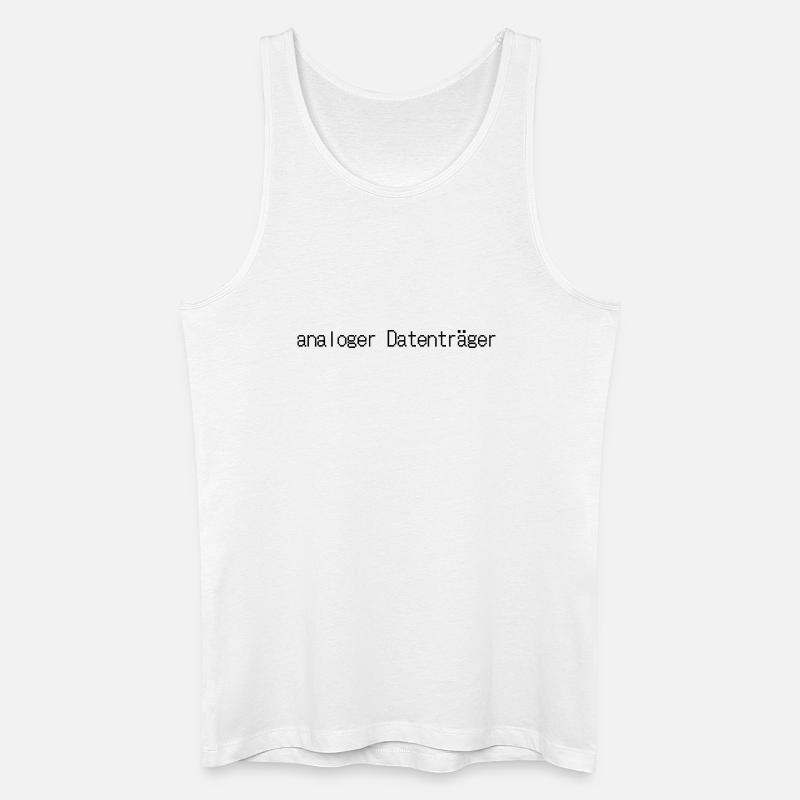analoger Datenträger - Männer Bio Tank Top - Weiß