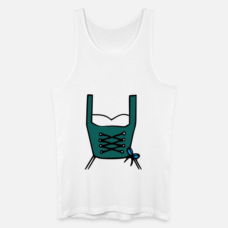 Dirndl - Männer Bio Tank Top - Weiß