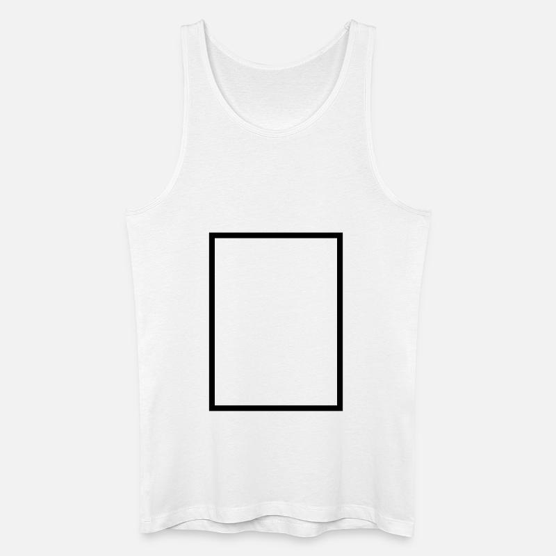Rechteck - Männer Bio Tank Top - Weiß