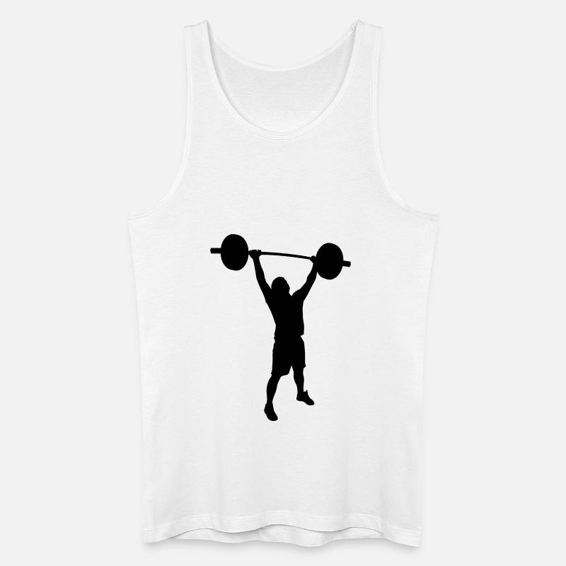 lifting1 - Männer Bio Tank Top - Weiß