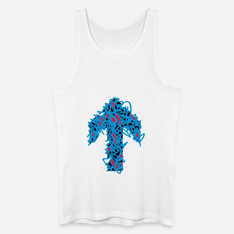 pfeil-nach-oben - Männer Bio Tank Top - Weiß