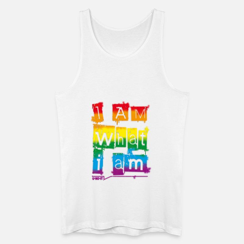 Ich bin was ich bin - Männer Bio Tank Top - Weiß