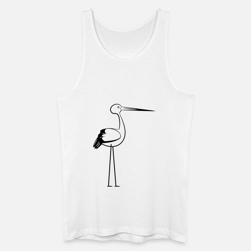 storch stilisiert design - Männer Bio Tank Top - Weiß