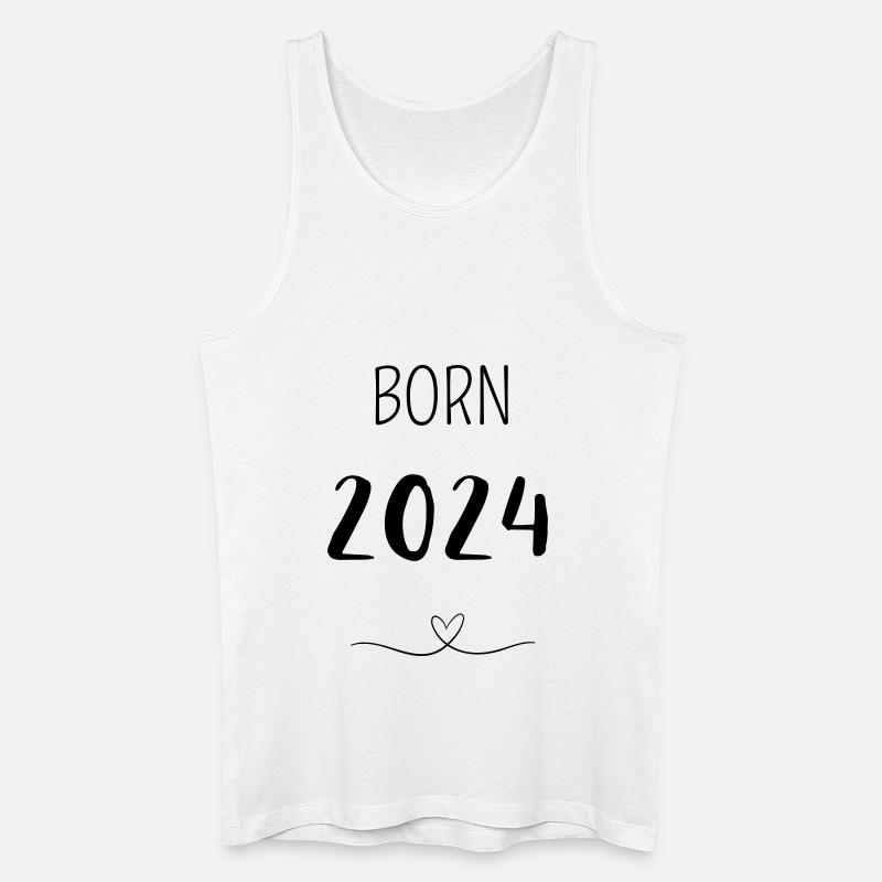 BORN 2024 - Männer Bio Tank Top - Weiß
