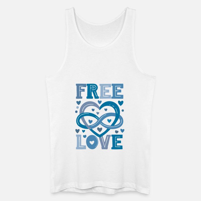 Polyamorie Symbol - Türkis - Männer Bio Tank Top - Weiß