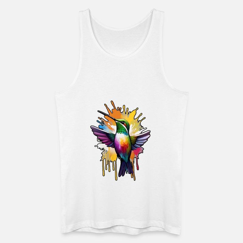 Vogel - Männer Bio Tank Top - Weiß