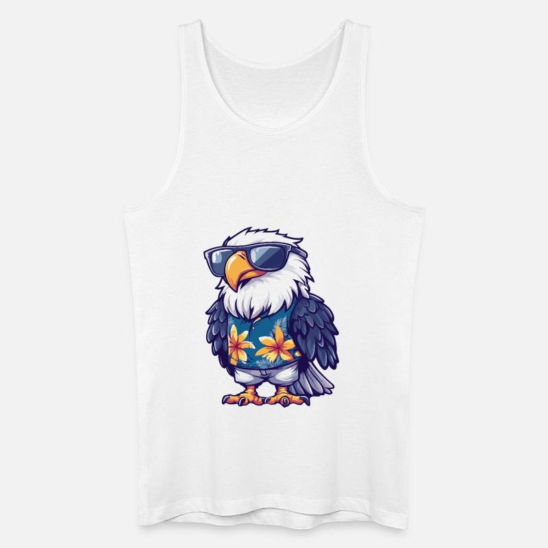 Adler Comic Lustig Sommer - Männer Bio Tank Top - Weiß