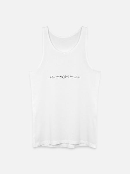 2026 Ornament - Men’s Organic Tank Top - white