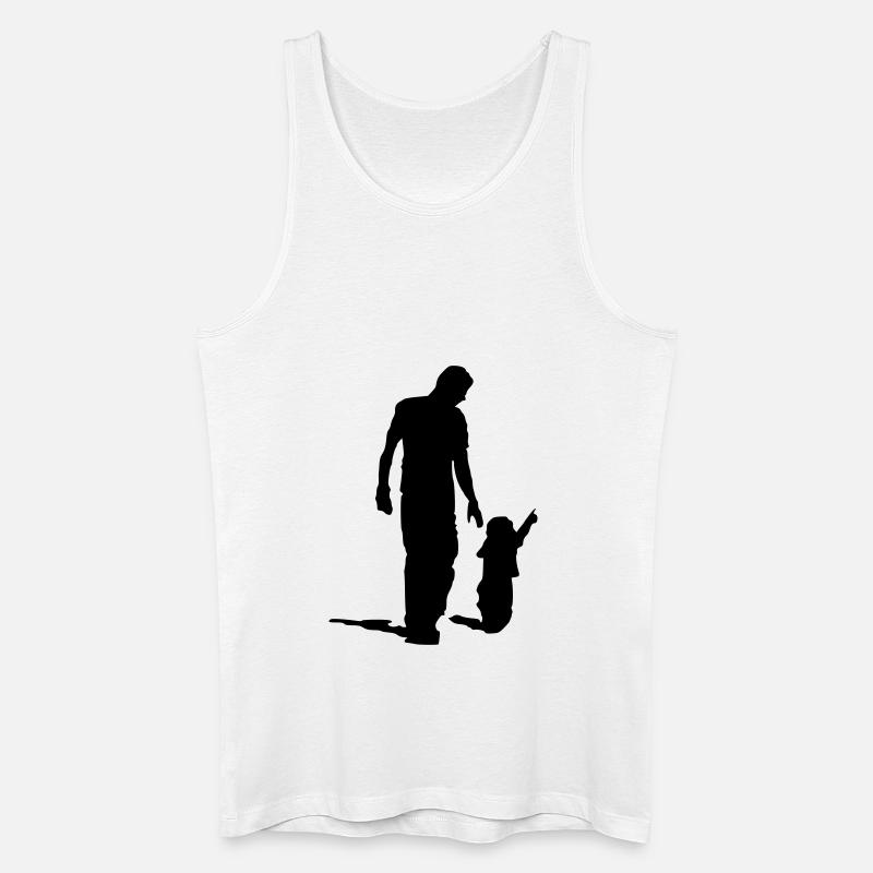 Father & Son - Männer Bio Tank Top - Weiß