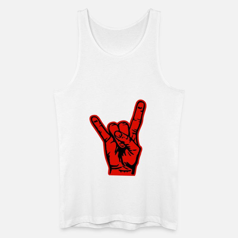 pommesgabel - Männer Bio Tank Top - Weiß