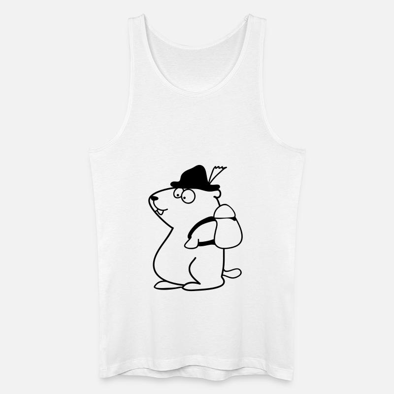 Murmeltier - Männer Bio Tank Top - Weiß