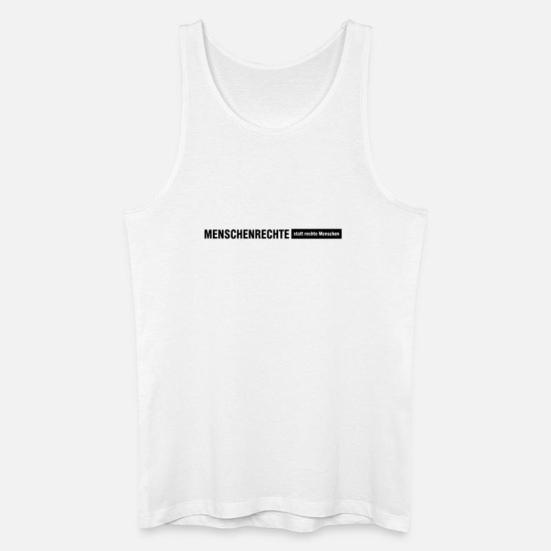 Menschenrechte Spruch Zeile - Männer Bio Tank Top - Weiß