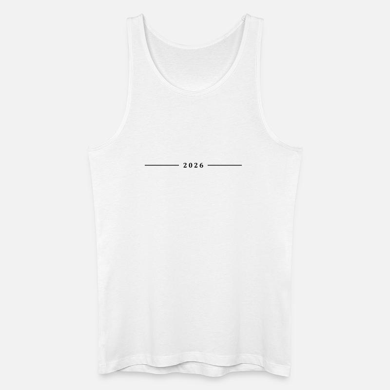 2026 Linie - Männer Bio Tank Top - Weiß