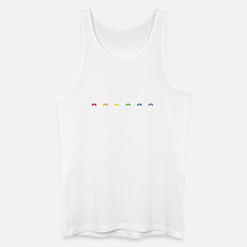 🌈❤️Regenbogen rainbow🏳️‍🌈 - Männer Bio Tank Top - Weiß