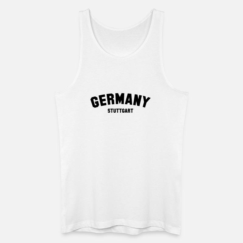 STUTTGART - Männer Bio Tank Top - Weiß