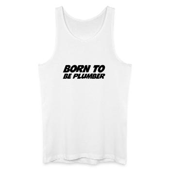 Born to be Plumber - Débardeur bio Homme - blanc - Devant