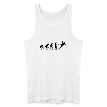 Evolution handball funny design team icon - Men’s Organic Tank Top - white - Front