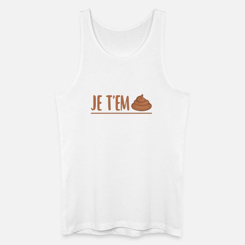 Du bist mir egal - Männer Bio Tank Top - Weiß