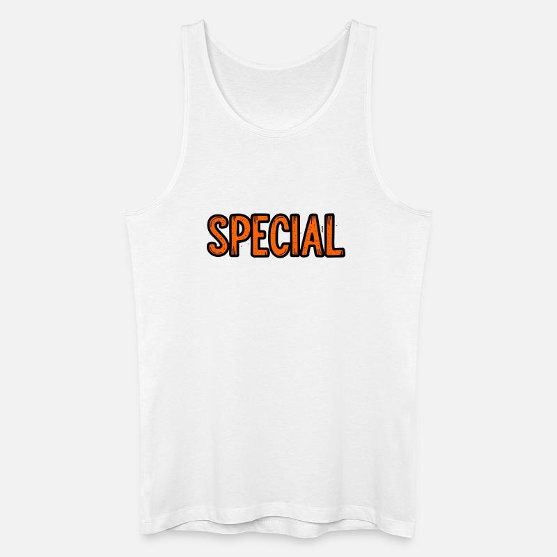 Schild mit Sonderangebot - Männer Bio Tank Top - Weiß