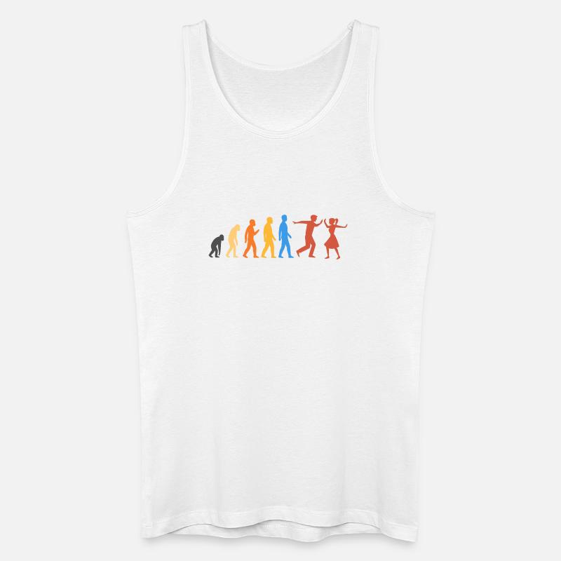 Swing-Tanz - Die höchste Stufe der Evolution - Männer Bio Tank Top - Weiß