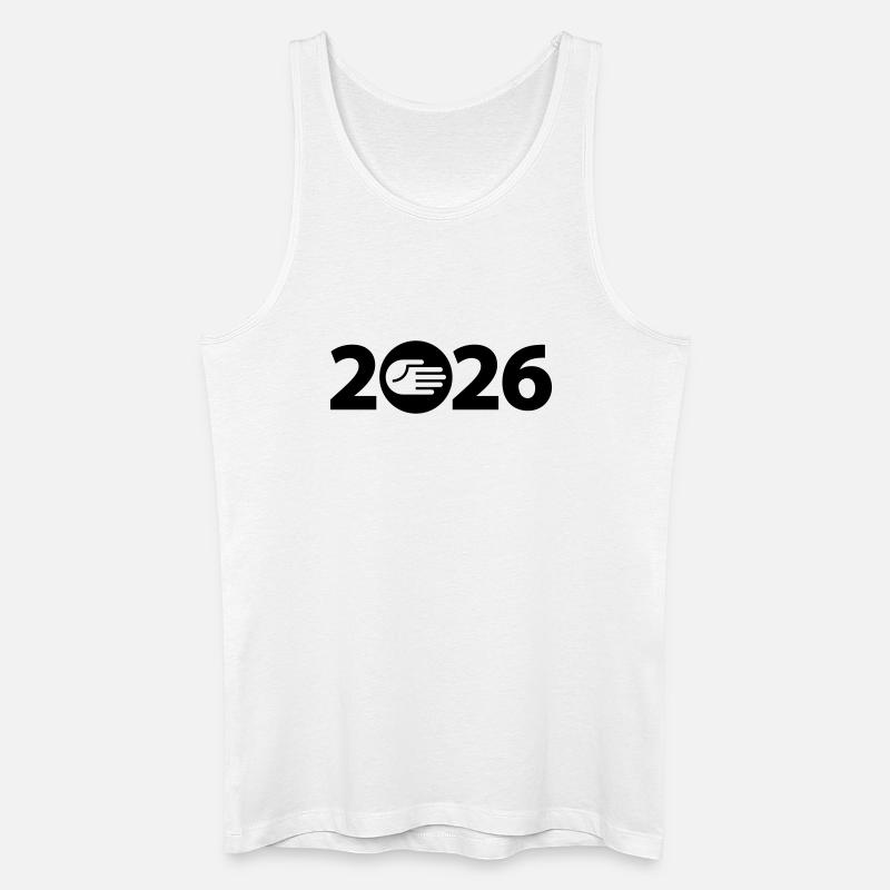 Hallo, Freundschaft 2026 - Männer Bio Tank Top - Weiß
