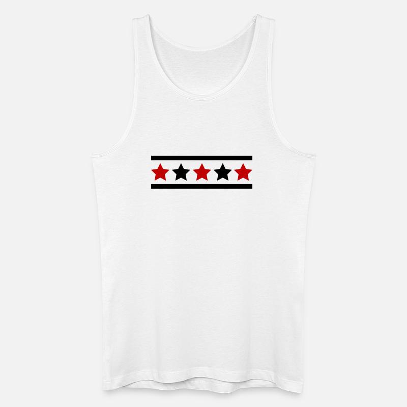 Star Pattern - Men’s Organic Tank Top - white