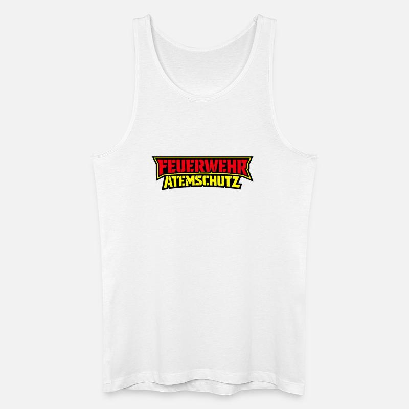 Feuerwehr Atemschutz Logo - Männer Bio Tank Top - Weiß