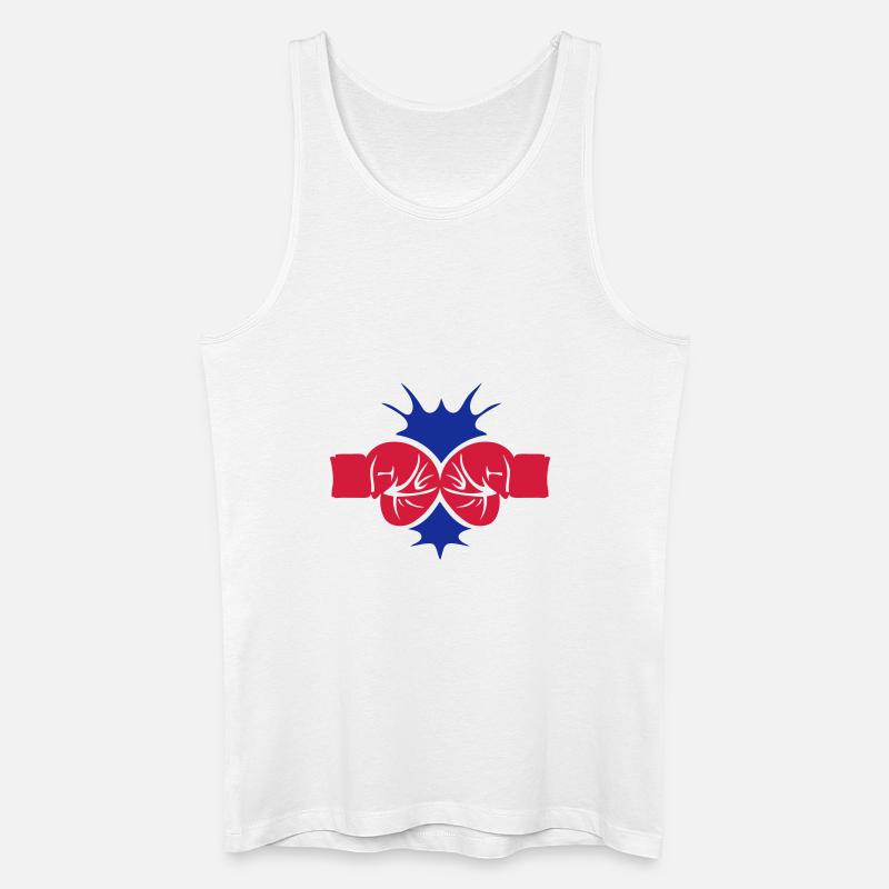 Boxhandschuh Auswirkungen ein - Männer Bio Tank Top - Weiß