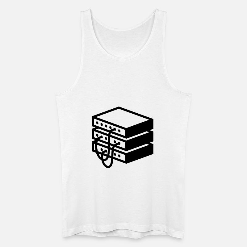 Altmodischer Server - Männer Bio Tank Top - Weiß