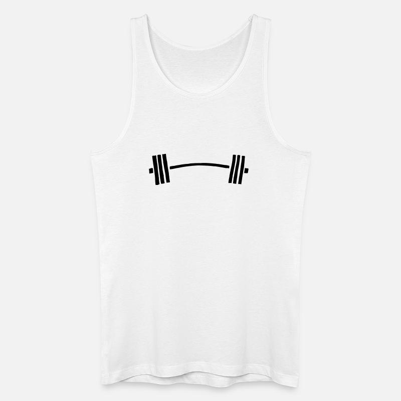 hantel langhantel gebogen - Männer Bio Tank Top - Weiß