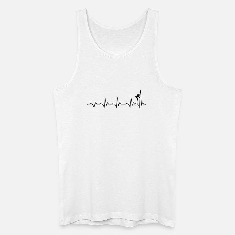 Klettern mit Herzschlag - Männer Bio Tank Top - Weiß