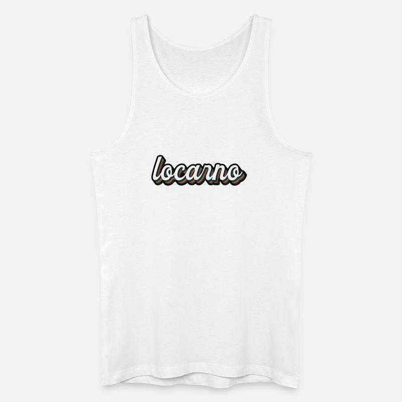 Locarno Regenbogen Script - Männer Bio Tank Top - Weiß