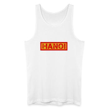 I-HANOI Verwittertes Logo - Männer Bio Tank Top - Weiß - Vorne