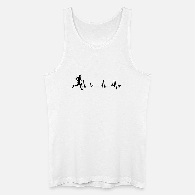 Läufer - Männer Bio Tank Top - Weiß